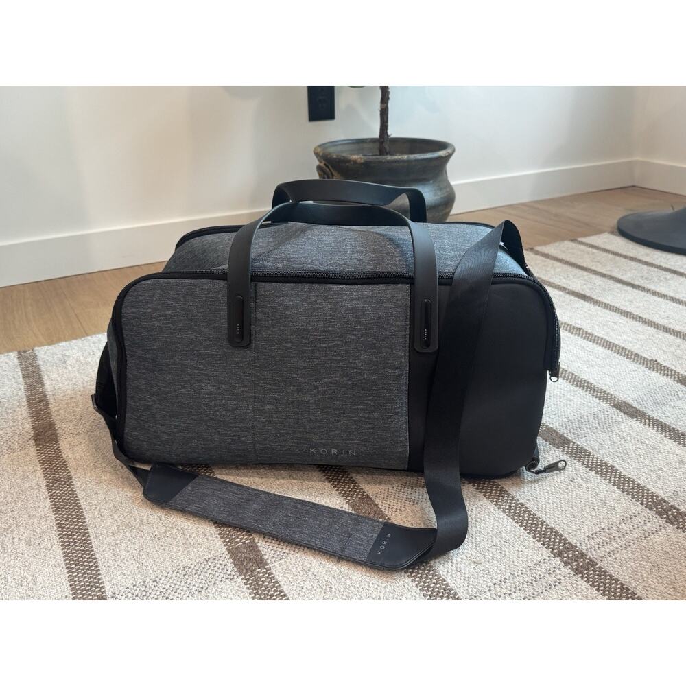 Korin Flexpack Go Duffle Bag Anti theft Travel Gym Gray Black Men’s Shoulder